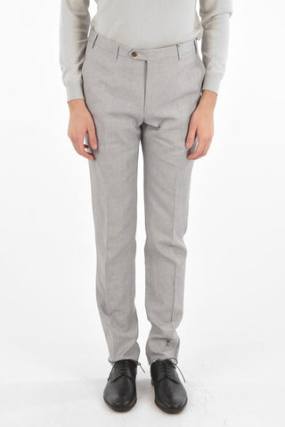 Pantaloni ACADEMY in Lino Lana Vergine e Seta 
