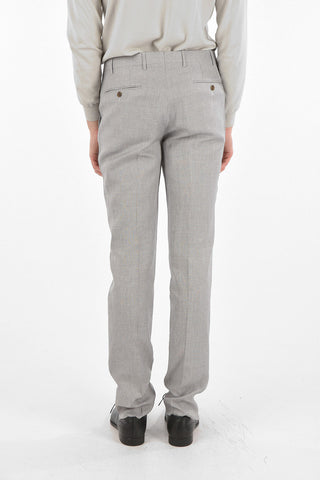 Pantaloni ACADEMY in Lino Lana Vergine e Seta 