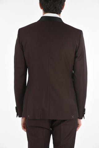 CC COLLECTION Abito 3 Pezzi CERIMONY RESET in Lana Vergine con Revers Sciallato in Raso