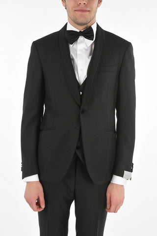 Virgin Wool CERIMONY ACADEMY 3-piece Suit with Shawl Lapel