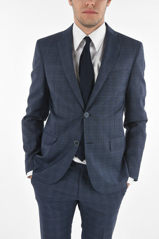 CC COLLECTION Abito RESET in Misto Lana Vergine con Motivo Glen Check
