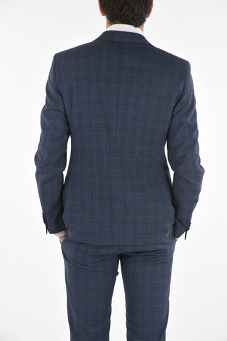 CC COLLECTION Abito RESET in Misto Lana Vergine con Motivo Glen Check