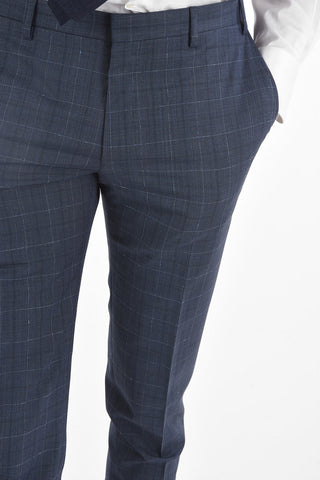 CC COLLECTION Abito RESET in Misto Lana Vergine con Motivo Glen Check