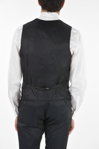 CC COLLECTION Virgin Wool Blend CERIMONY RESET 3-piece Suit with Peak Lapel