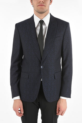 CC COLLECTION Virgin Wool CERIMONY RESET Suit with Camouflage Pattern