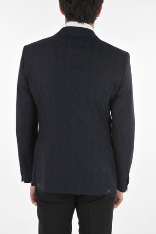 CC COLLECTION Virgin Wool CERIMONY RESET Suit with Camouflage Pattern