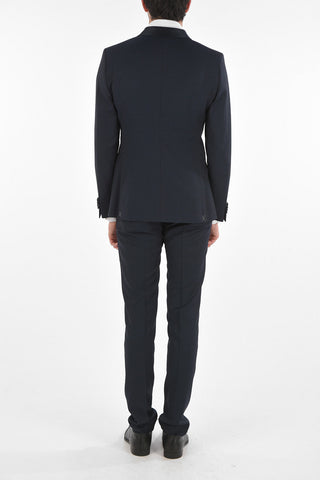 CC COLLECTION Virgin Wool CERIMONY RESET 3-Piece Suit with Satin Shawl Lapel