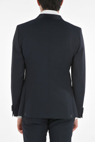 CC COLLECTION Virgin Wool CERIMONY RESET 3-Piece Suit with Satin Shawl Lapel
