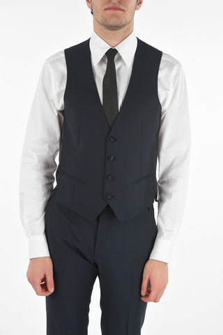 CC COLLECTION Virgin Wool CERIMONY RESET 3-Piece Suit with Satin Shawl Lapel