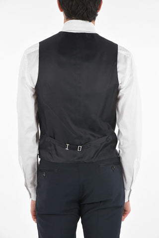 CC COLLECTION Virgin Wool CERIMONY RESET 3-Piece Suit with Satin Shawl Lapel