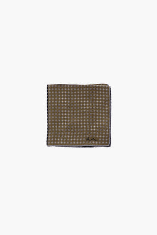 floral-printed two-tone silk pocket handkerchief