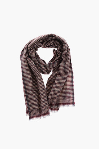 houndstooth wool and cashmere scarf