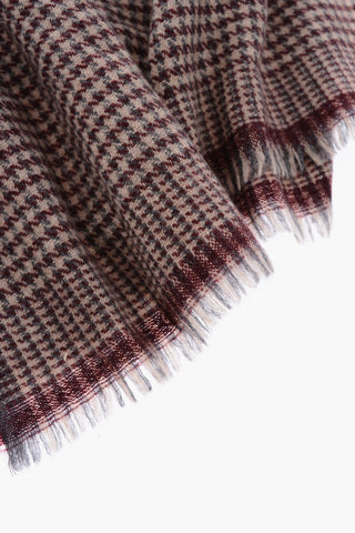 houndstooth wool and cashmere scarf