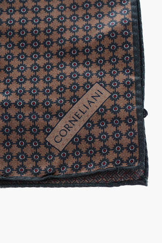 patterned silk pocket square