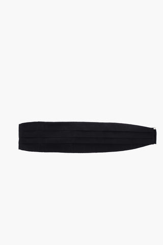 pleated silk cummerbund