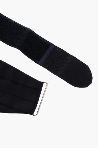 pleated silk cummerbund