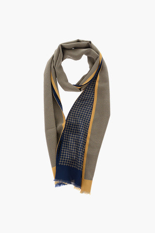 Foulard doppia fantasia in seta