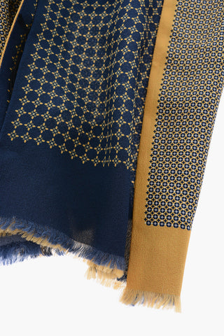 Foulard doppia fantasia in seta