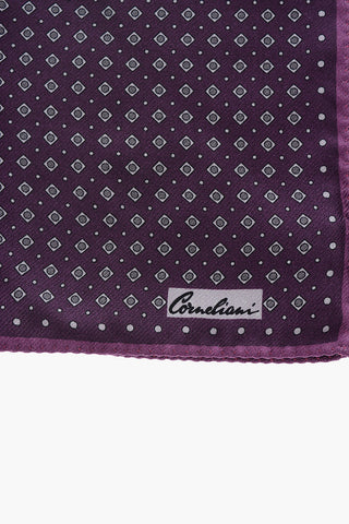 Double patterned silk pocket handkerchief
