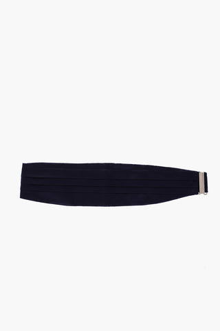 pleated silk cummerbund