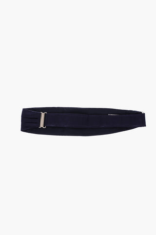 pleated silk cummerbund