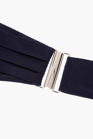 pleated silk cummerbund