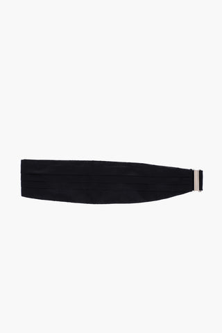pleated silk cummerbund