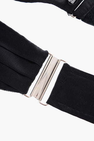 pleated silk cummerbund