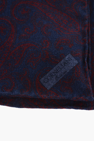 fazzoletto da taschino fantasia paisley in lana