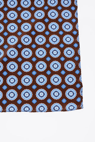 suzani patterned silk pocket square