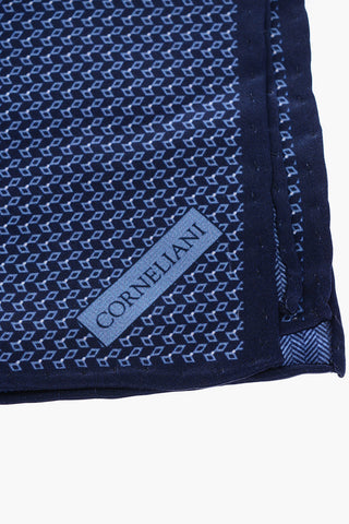 patterned silk pocket square