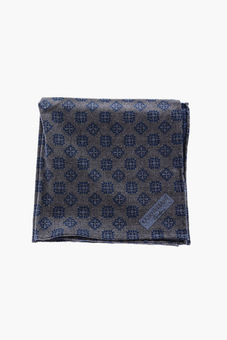 Double patterned Wool pocket handkerchief