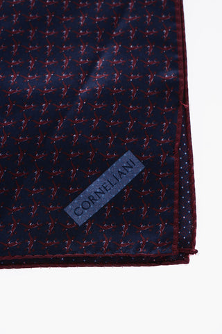 patterned silk pocket square