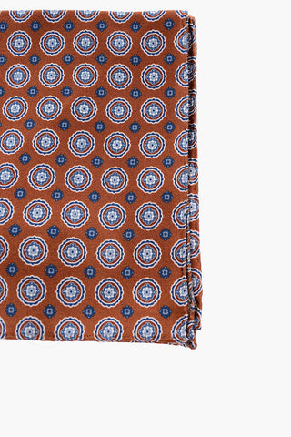 suzani patterned silk pocket square