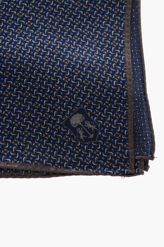 abstract patterned silk pocket square