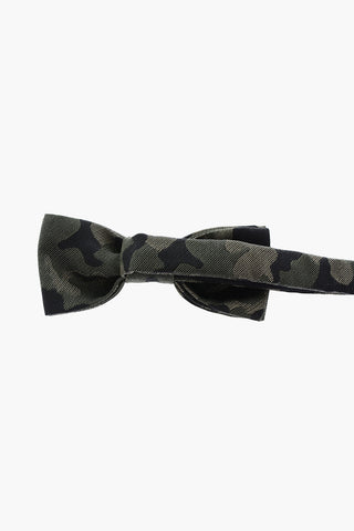 CC COLLECTION camouflage silk and cotton Bow Tie