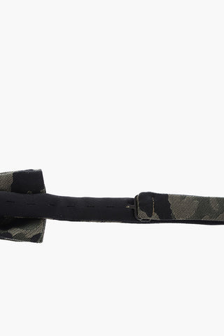 CC COLLECTION camouflage silk and cotton Bow Tie