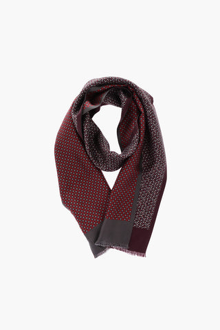 geometric motif silk foulard