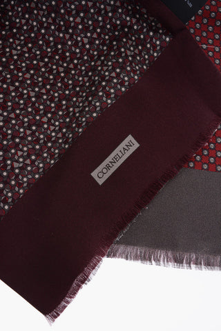 geometric motif silk foulard