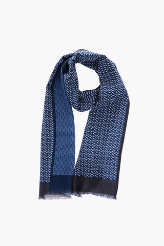 chevron patterned silk foulard