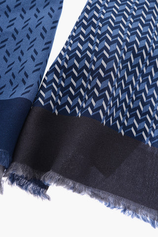 chevron patterned silk foulard