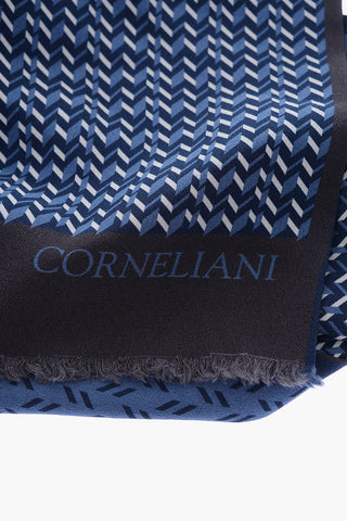 chevron patterned silk foulard
