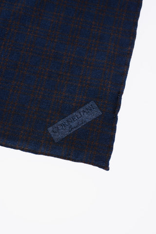 Gingham Check Motif Wool pocket handkerchief 