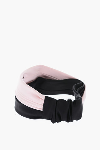 Two-Tone Pleated Silk Head Band