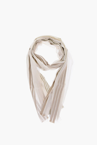 CC COLLECTION Fringed Striped Foulard