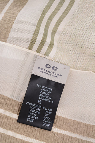 CC COLLECTION Fringed Striped Foulard