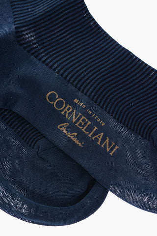 long cotton socks with striped detail