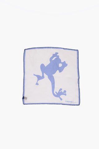 TREND Silk pocket square with contrasting print