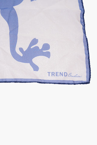 TREND Silk pocket square with contrasting print