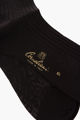Virgin Wool Ribbed Long Socks